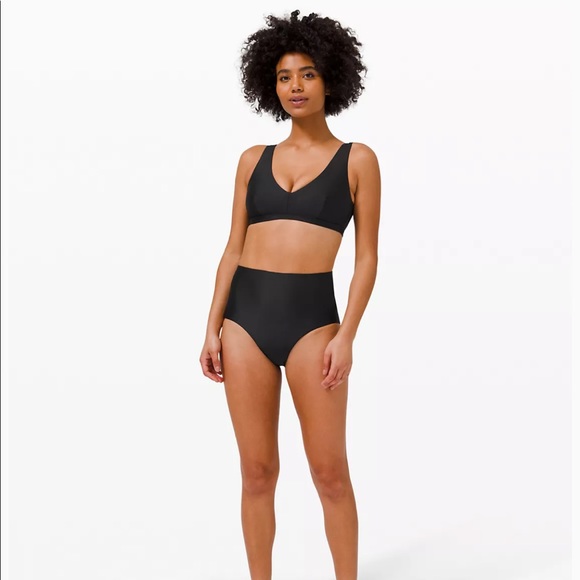 Lululemon Waterside V Swim Top *C/D Cup - black - Picture 5 of 7